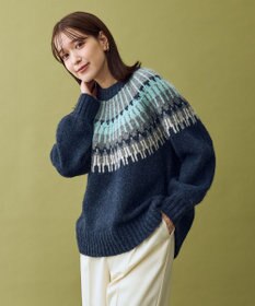 ANY ノルディックパターンニット ネイビー