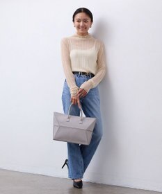 TOPKAPI 【TREASURE TOPKAPI】フェイクレザー ジオメトリック ショルダー付 トートバッグ