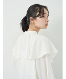 earth music&ecology ケープカラーブラウス