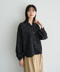 YECCA VECCA 2wayボリューム袖花柄ブラウス