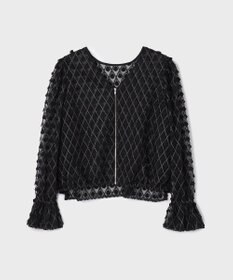 GRACE CONTINENTAL モチーフチュールブラウス