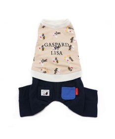 PET PARADISE リサとガスパール パンツ つなぎ 【小型犬】 青ポケット