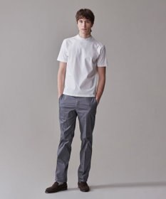 J.PRESS MEN シルクのような光沢感の上品Tシャツ【UVカット / 接触冷感 / 吸水速乾】【J.PRESS PREMIUM JERSEY】ポンチモックネック Tシャツ