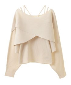 earth music&ecology ＳＥＴ２点クロスニット＋キャミソール