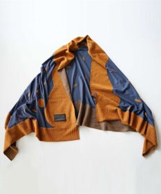 nitorito 【UNISEX】mountain&moon 山と月モチーフ柄 ストール