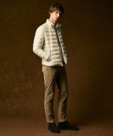 JOSEPH ABBOUD 【キングサイズ・軽量/サスティナブル素材/ECO撥水/インナーダウンにも】ナイロンスラブタフタダウンブルゾン