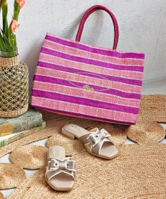 TOCCA BICOLOR RIBBON FLAT SANDALS サンダル