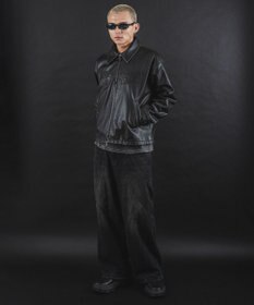 WEGO 【ユニセックス着用ITEM】MA55IVE　PUショートグラフィックブルゾン