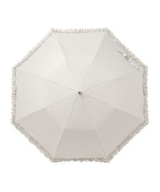 MOONBAT ランバン オン ブルー 晴雨兼用日傘 折りたたみ傘 ドビー×フリル 遮光 遮熱 UV