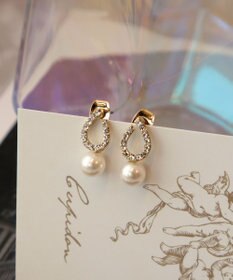 Tiaclasse 【金属アレルギー対応】ドロップ＋パールピアス