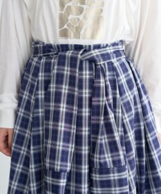 earth music&ecology イレヘムチェックシャツライクスカート