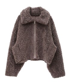 earth music&ecology リバーシブルフェイクムートンショートブルゾン