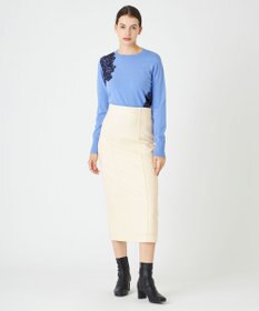 BEIGE， MAZARINE / Iラインスカート