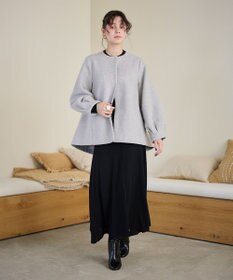 #Newans 【洗濯機可能】バックフレアショートコート