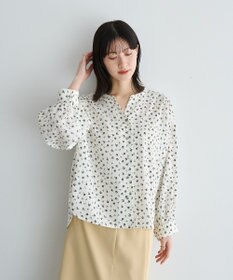 YECCA VECCA 2wayボリューム袖花柄ブラウス