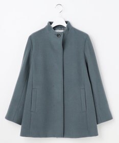 J.PRESS LADIES ショートビーバー ミディ丈 スタンドカラー コート