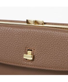 UNBILLION perche カラーコンビレザーかぶせ外がま口長財布