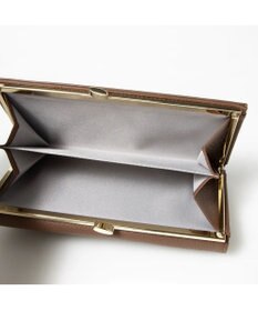 UNBILLION perche カラーコンビレザーかぶせ外がま口長財布