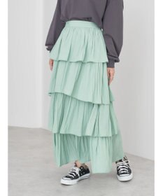 earth music&ecology フリルティアードスカート