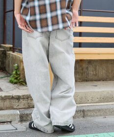 WEGO 【SMLサイズ展開】イージー3Dバレルレッグデニムパンツ