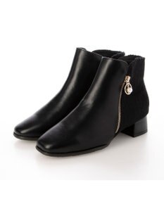 ing <Pitti>サイドファスナースクエアショートブーツ