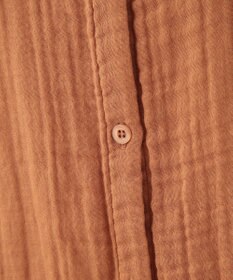 UCHINO クレープガーゼ　前あきギャザーワンピース