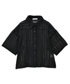 Green Parks インド綿 　衿付きレースシャツ