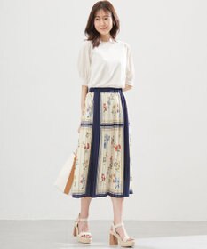 組曲 スカーフパネルプリント スカート