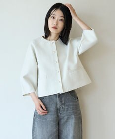 UNFILO L BEAUTY FORM KNIT パールボタン カーディガン