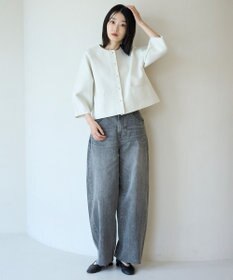 UNFILO L BEAUTY FORM KNIT パールボタン カーディガン