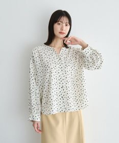 YECCA VECCA 2wayボリューム袖花柄ブラウス