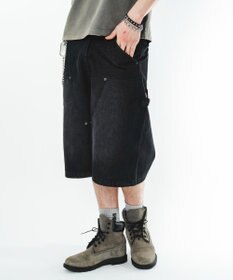 WEGO 【ユニセックス着用ITEM】ダブルニーデニムショーツ