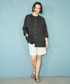 #Newans 【洗濯機可能/シワになりにくい】〈お腹・腰回りをカバー〉ピンタックデザインスクエアブラウス