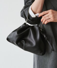 russet レザー巾着ミニショルダーバッグ(CE-1637)