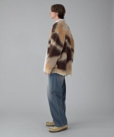 WEGO 【ユニセックス着用ITEM/MLサイズ展開】モヘアタッチパターンカーディガン