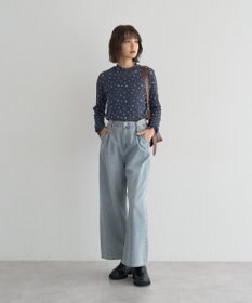 earth music&ecology ハイネックフラワーメロープルオーバー