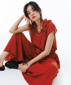 UNFILO 【WEB限定カラー】ヴィンテージシアー ギャザーワイドパンツ