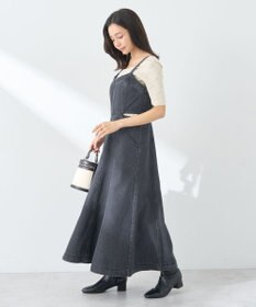 earth music&ecology サイドカットデニムキャミワンピース