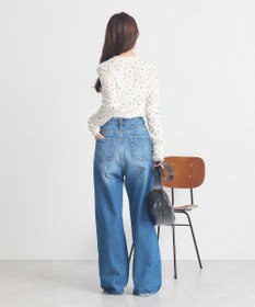 earth music&ecology ハイネックフラワーメロープルオーバー