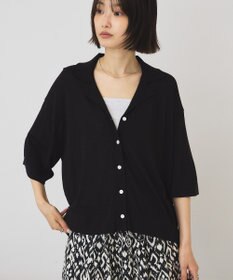 AMERICAN HOLIC 襟付き5分袖ニットカーディガン