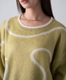 WEGO 【25年秋冬新作】ニュアンスライン配色プルオーバー