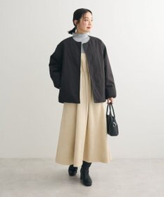 Green Parks シームレスライト中わたノーカラーブルゾン