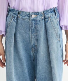 Green Parks タックワイドデニムパンツ