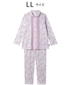 WACOAL パジャマ 長袖 長ズボン 綿100%(本体) 天竺素材 ミントン レディース NDX560 /ワコール