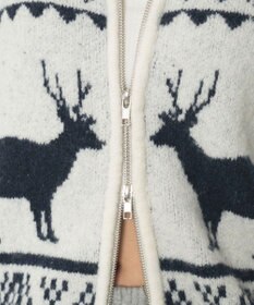 WEGO 雪柄ダブルジップニット