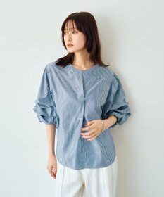 YECCA VECCA タックスリーブスキッパーブラウス