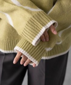 WEGO 【25年秋冬新作】ニュアンスライン配色プルオーバー