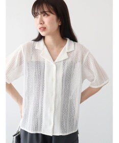 Green Parks レース開襟ブラウス