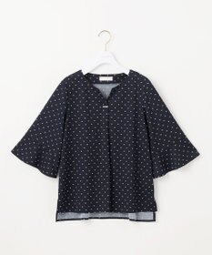 ANY SIS 【接触冷感・吸水速乾・UVケア】エアリードレープスムース 七分袖 ブラウス