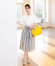 Tiaclasse 【洗える】小顔効果も叶えるスキッパーシャツワンピース